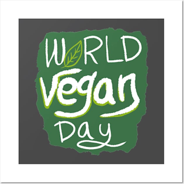 world vegan day Wall Art by wahyuart21